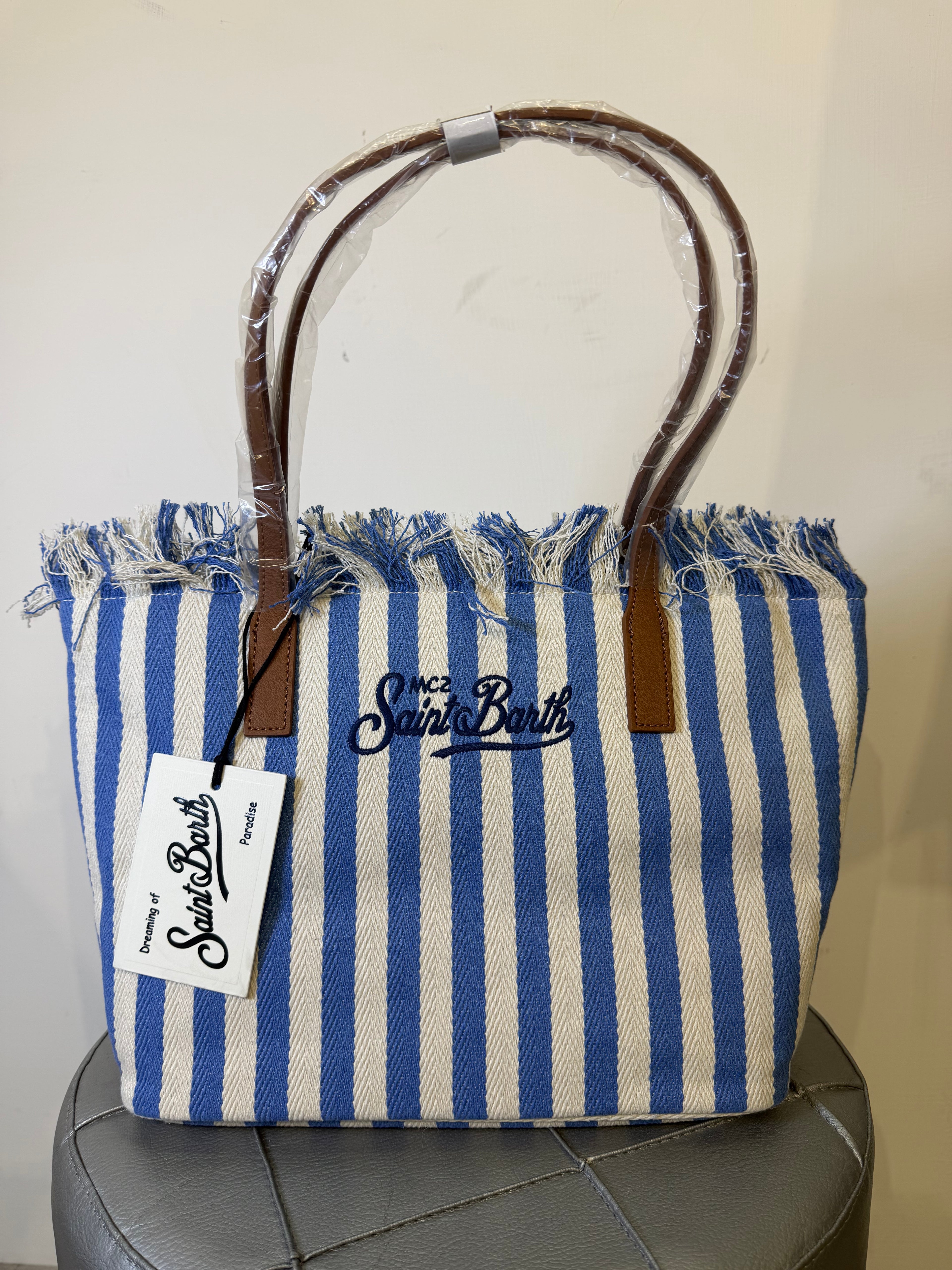 Saint Barth city bag stripes media
