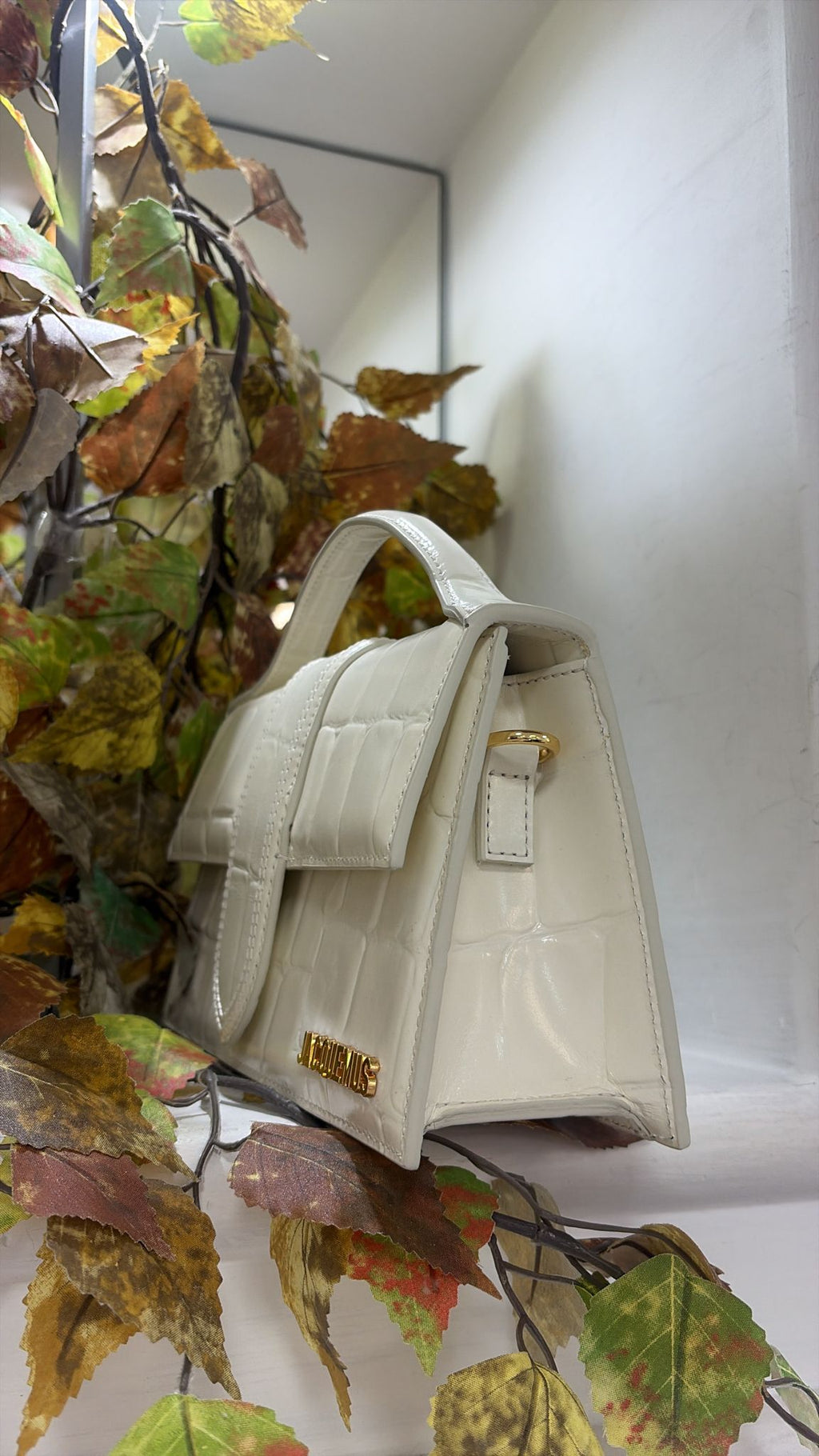 Jacquemus le grand bambino latte crocco