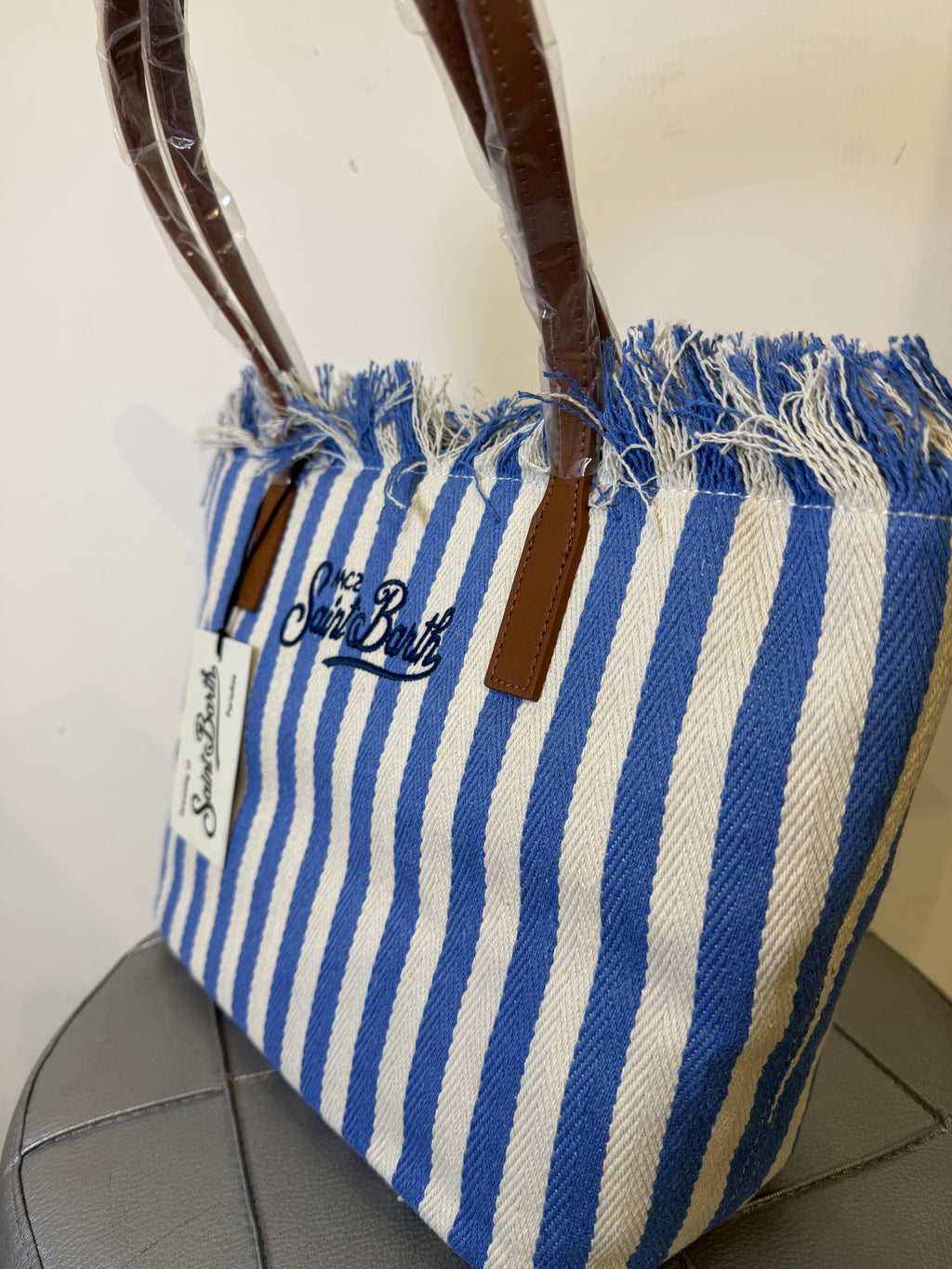 Saint Barth city bag stripes media