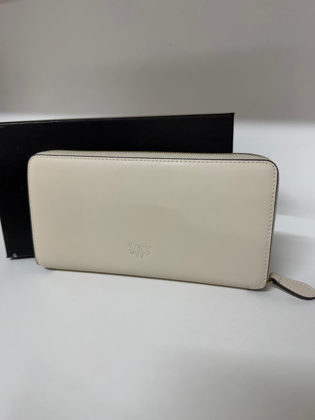 Pinko ryder zip around liscio bianco