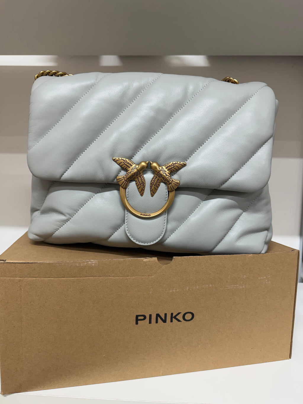 Pinko love puff big grigio perla