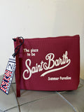 Saint Barth pochette aline canvas bordeaux