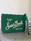 Saint Barth pochette alina piquè verde