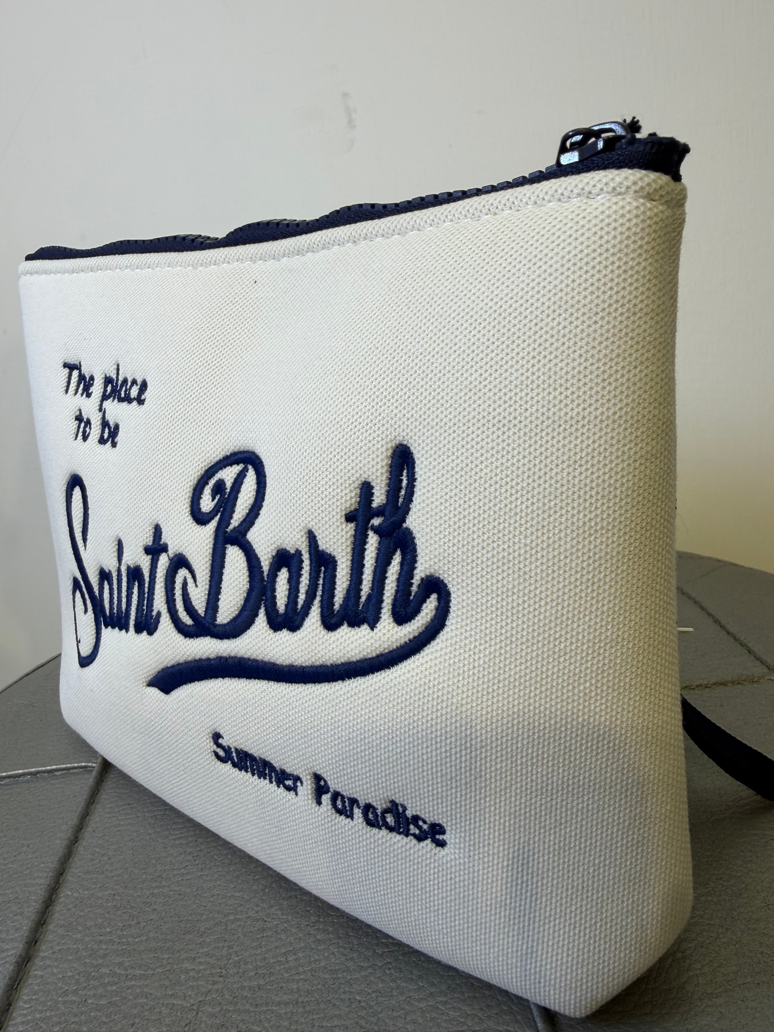 Saint Barth pochette aline piquè blubianco