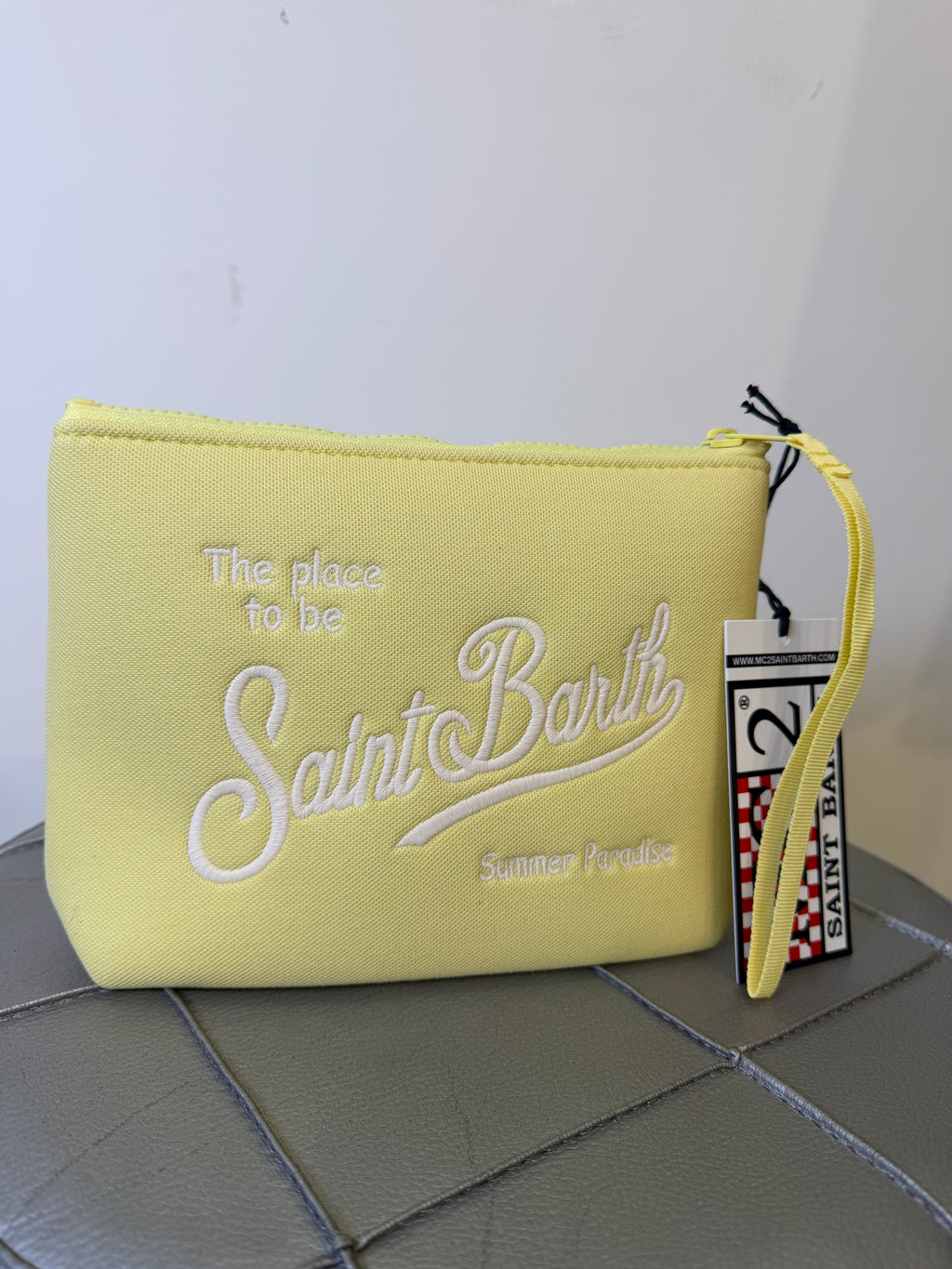 Saint Barth pochette alina piquè gialla