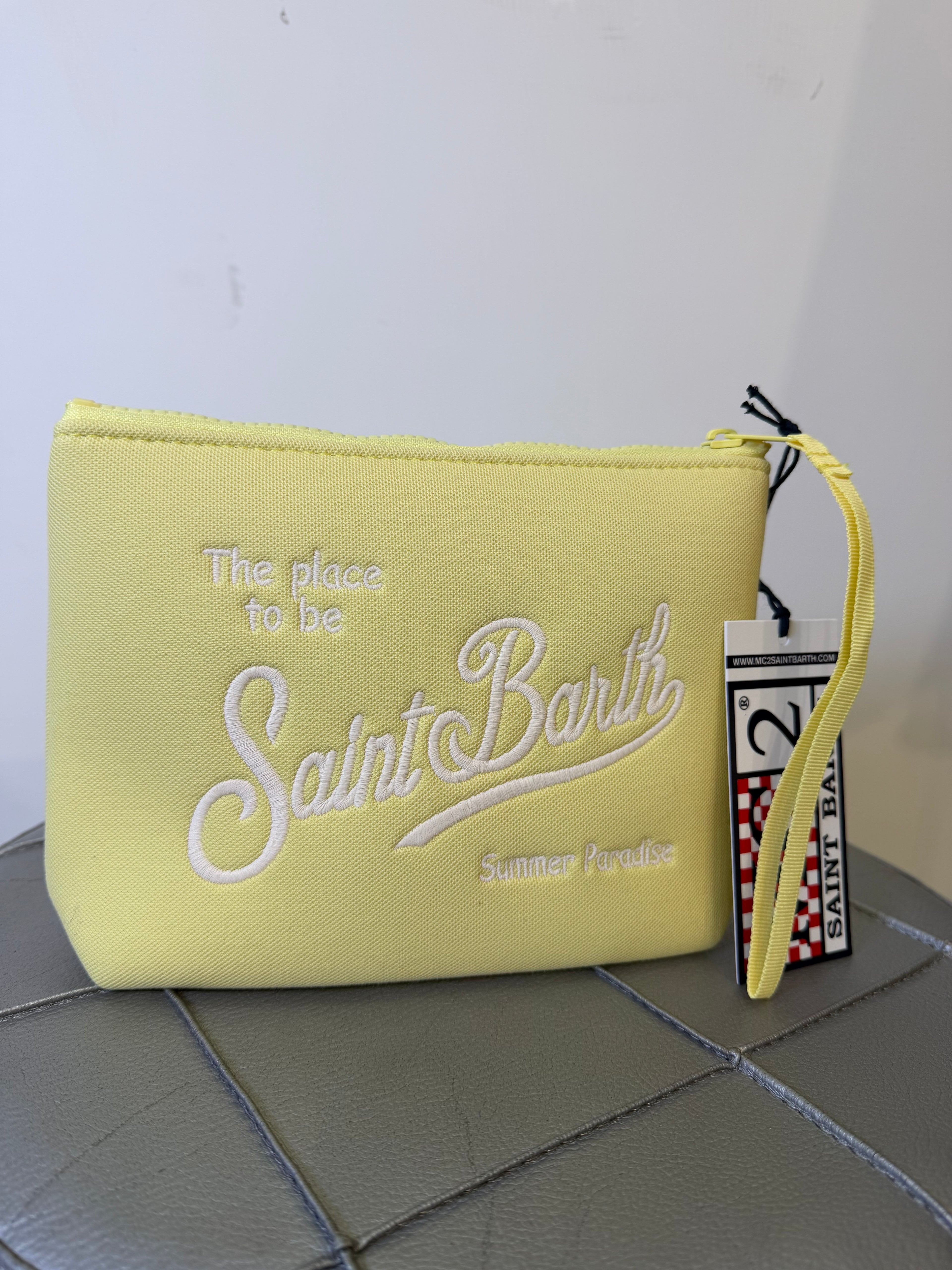 Saint Barth pochette alina piquè gialla