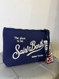 Saint Barth pochette alina piquè blu scuro