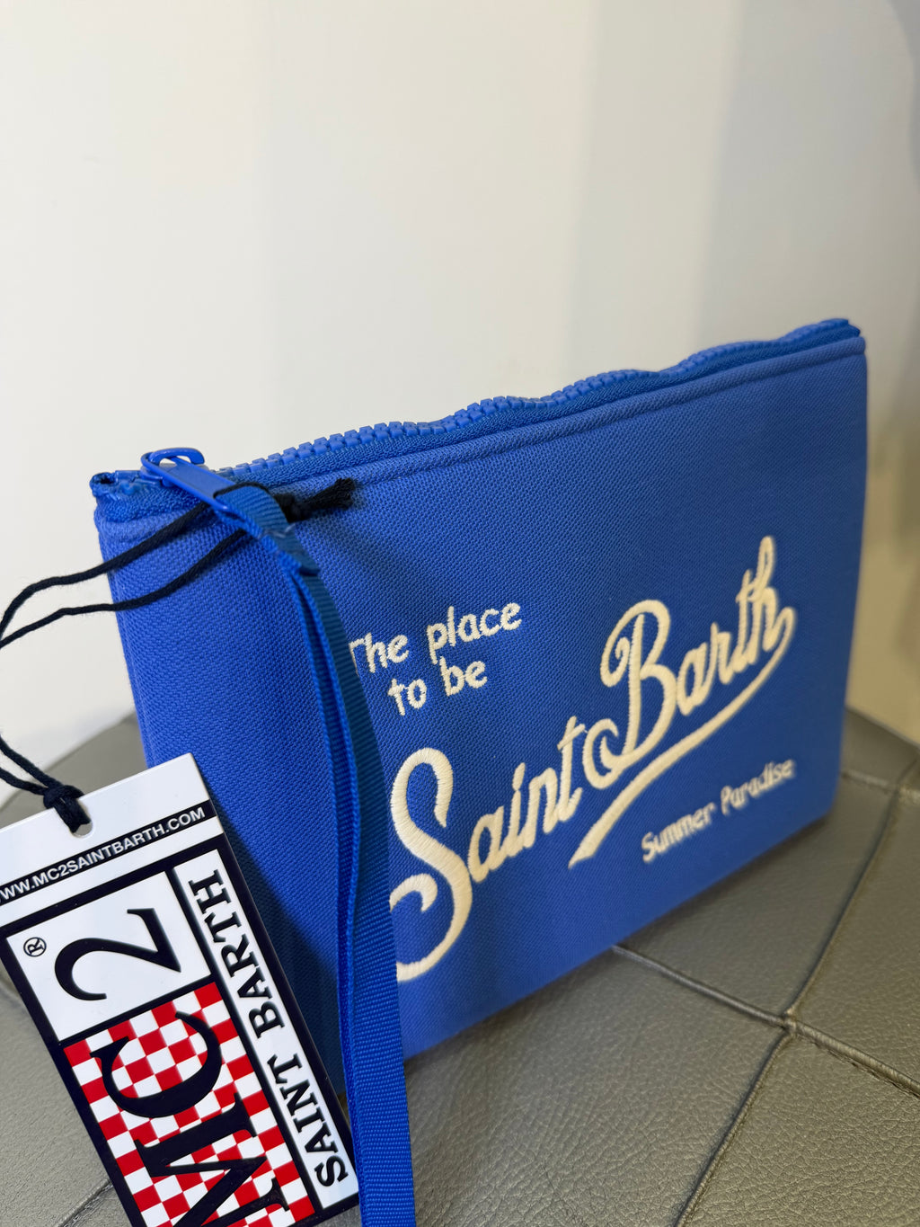 Saint Barth pochette alina piquè blu
