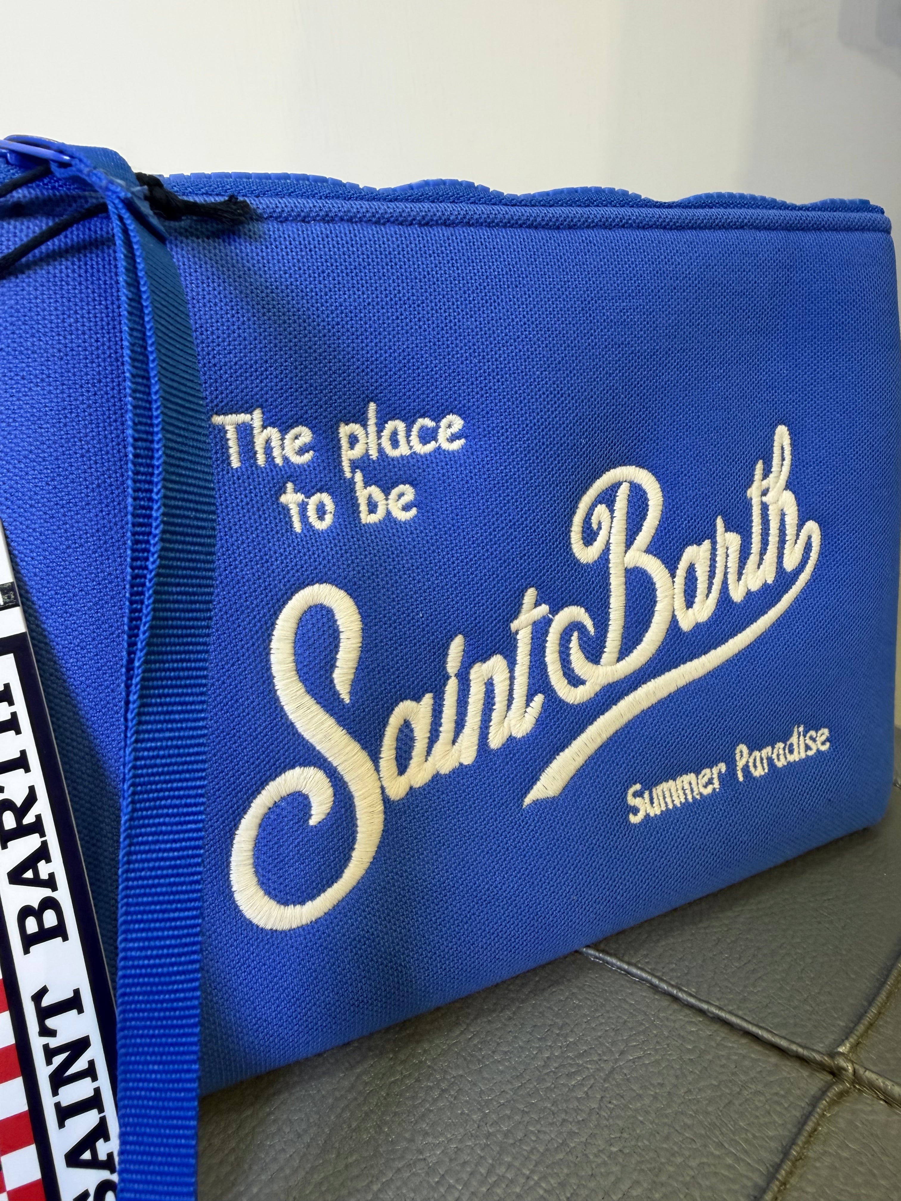 Saint Barth pochette alina piquè blu