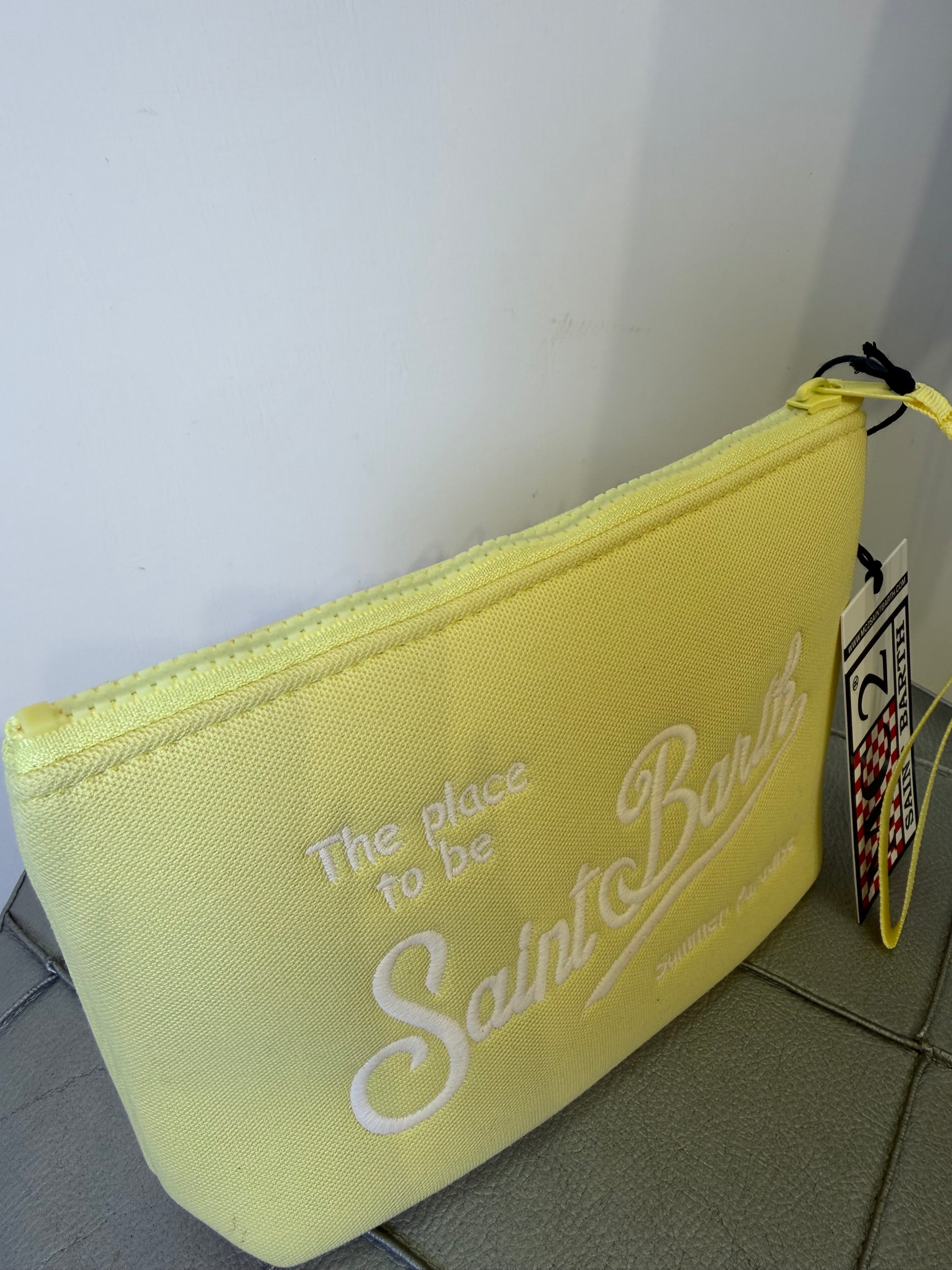 Saint Barth pochette alina piquè gialla